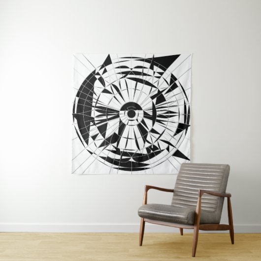 Geometric Mandala Pattern Wandkleed (In situ)