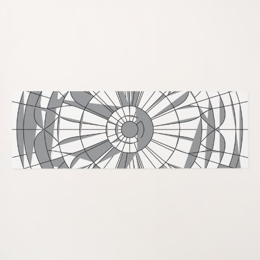 Geometric Mandala Pattern Yogamat (Achterkant (horizontaal))