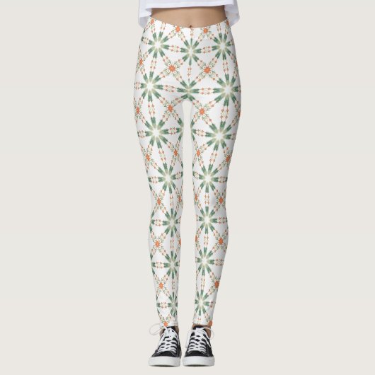 Geometric Mandala Print Yoga Pants Leggings (Voorkant)