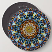 Geometric Mandala Ronde Button 6,0 Cm (Voorkant /achterkant)