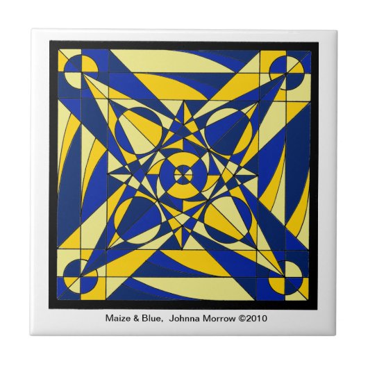 Geometric Mandala Tile Tegeltje (Voorkant)