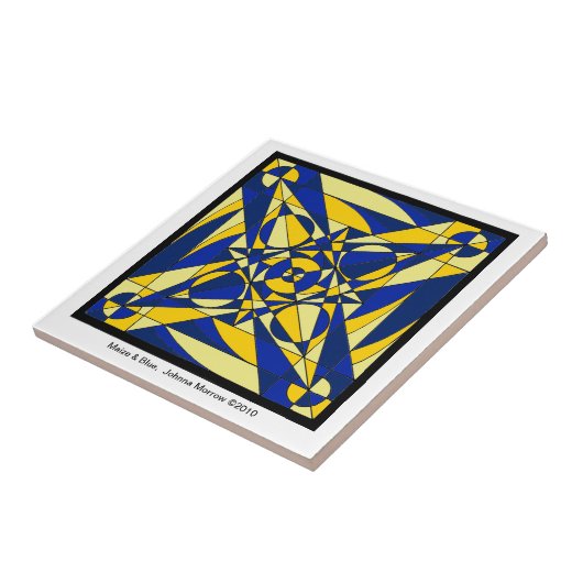 Geometric Mandala Tile Tegeltje (Zijkant)