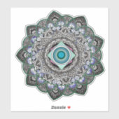 Geometric Mandala transparante Sticker (Vel)