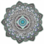 Geometric Mandala transparante Sticker (Voorkant)