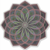 Geometric Mandala transparante Sticker (Voorkant)