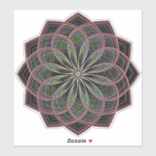 Geometric Mandala transparante Sticker