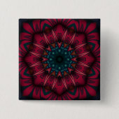 Geometric Mandala Vierkante Button 5,1 Cm (Voorkant)
