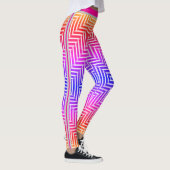 Geometric Maze Optical Illusion Pattern  Leggings (Rechts)
