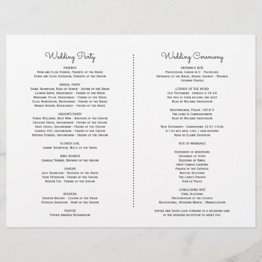 Geometric Merlot Navy Blue Floral Wedding Programm (Achterkant)