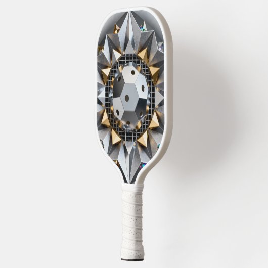 Geometric Metallic Pickleball Core Design Pickleball Paddle (Links)