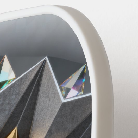 Geometric Metallic Pickleball Core Design Pickleball Paddle (Links Detail)