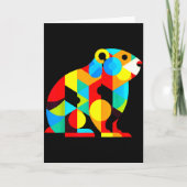 Geometric Minimalism Modern Illustration Groundhog Kaart (Voorkant)