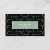 Geometric Minimalist Green Financial Advisor  Visitekaartje (Voorkant)