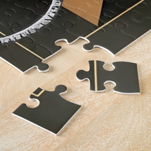 Geometric Minimalist Guy on Bike  Legpuzzel (Zijkant)