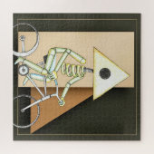 Geometric Minimalist Guy on Bike Legpuzzel (Horizontaal)