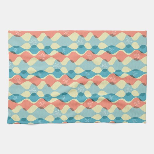 Geometric, Mod, Retro, Mid Century Modern gerecht Theedoek (Horizontaal)