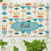 Geometric, Mod, Retro, Mid Century Modern Kitchen Theedoek (Gevouwen)