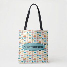 Geometric, Mod, Retro, Mid Century Modern Purse Tote Bag