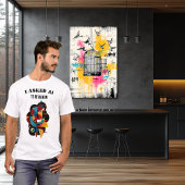 Geometric Modern Art – Human Creativity Meets AI T-shirt