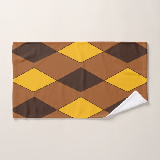 Geometric Modern Trendy Diamond Pattern Bad Handdoek (Handdoek)