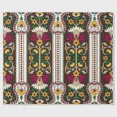 Geometric Moghul Paisley pattern on white backgrou Cadeaupapier (Vlak)