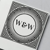 Geometric Monogram Self-Inking Stamp Zelfinktende Stempel