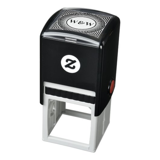 Geometric Monogram Self-Inking Stamp Zelfinktende Stempel (Product)
