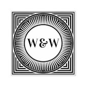 Geometric Monogram Self-Inking Stamp Zelfinktende Stempel (Design)