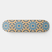 Geometric Moroccan Tile & Orange Pattern Persoonlijk Skateboard (Horizontaal)