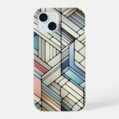 Geometric Mosaic iPhone 15 Case (Achterkant)