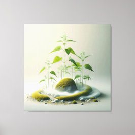Geometric Moss Garden Canvas Afdruk