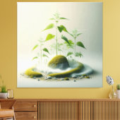 Geometric Moss Garden Canvas Afdruk (Insitu (Woonkamer))