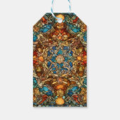 Geometric Mozaïek Staine Glass Retirement Dank u Cadeaulabel (Achterkant)