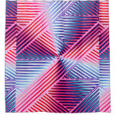Geometric Multicolored Gradient Lines Modern Douchegordijn (Voorkant)