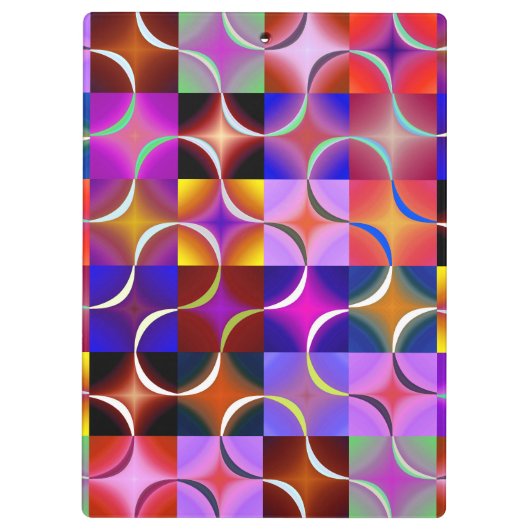 Geometric Multicolored Squares Klembord (Achterkant)