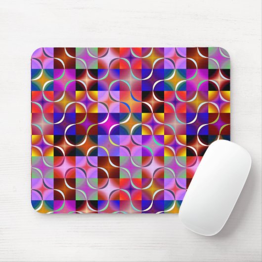 Geometric Multicolored Squares Muismat (Met muis)