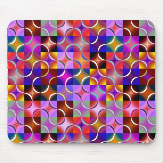 Geometric Multicolored Squares Muismat (Voorkant)