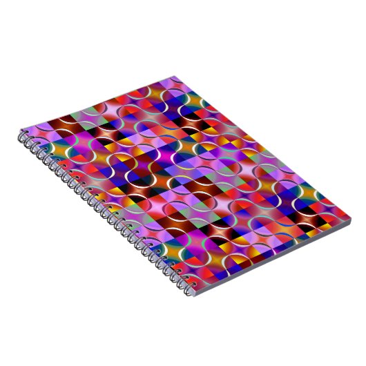 Geometric Multicolored Squares Notitieboek (Rechterzijde)