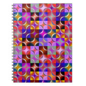 Geometric Multicolored Squares Notitieboek (Voorkant)