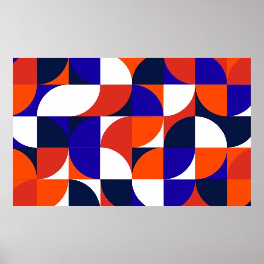 Geometric mural background. Modern & vibrant com Poster (Voorkant)