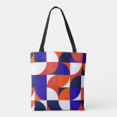 Geometric mural background. Modern & vibrant com Tote Bag (Achterkant)
