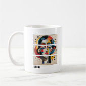 Geometric Muse – Abstracte gezichtsmok Koffiemok (Links)
