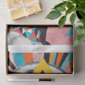 Geometric Muse – Modern Pop Art Woman Decoupage Tissuepapier (Geschenk)