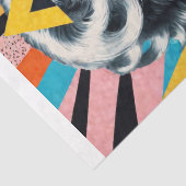Geometric Muse – Moderne Pop Art Vrouw Decoupage Tissuepapier (Detail)