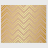 Geometric Natural Cart Pink Golden Zig Zag Cadeaupapier (Vlak)