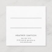 Geometric Navy Blue en Bourgogne Flowers Afsprakenkaartje (Achterkant)