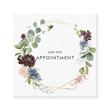 Geometric Navy Blue en Bourgogne Flowers