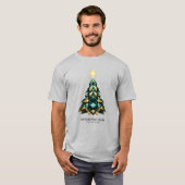 Geometric Noël Festive Glow Christmas Apparel T-shirt (Voorkant volledig)