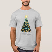 Geometric Noël Festive Glow Christmas Apparel T-shirt (Voorkant)