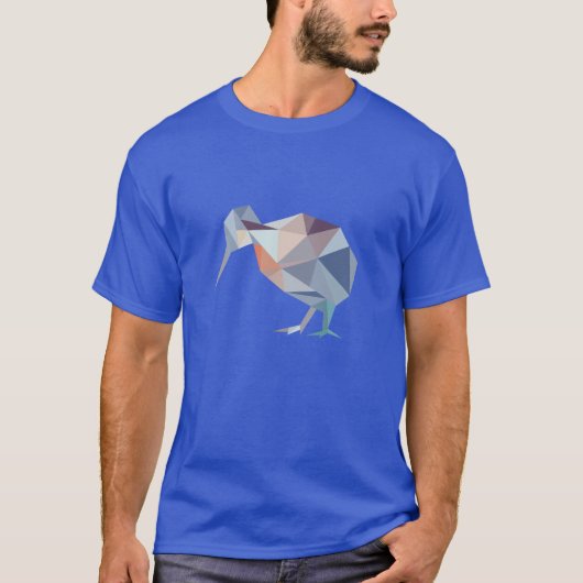 Geometric NZ Kiwi Bird T-Shirt (Voorkant)